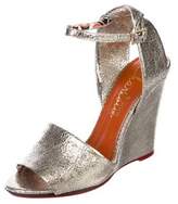 Thumbnail for your product : Charlotte Olympia Mischievous Leather Wedges