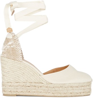 castañer carina 80 canvas wedge espadrilles