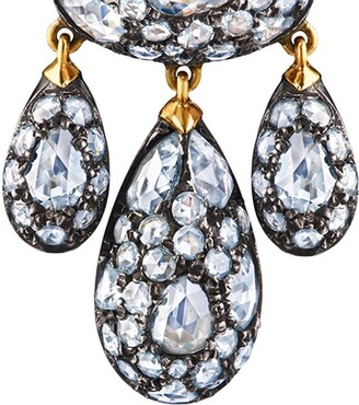 Fred Leighton 18kt gold diamond Modern Girandole pendant earrings