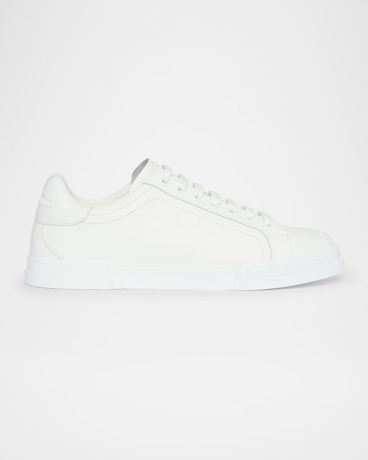 Dolce & Gabbana Men's Portofino Calfskin Low-Top Sneakers