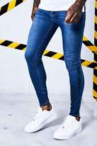 Thumbnail for your product : boohoo Man Certified Printed Skinny Jeans