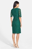 Thumbnail for your product : Adrianna Papell Pleat Neck Lace Sheath Dress