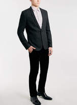Thumbnail for your product : Topman Charocal Fleck Shawl Skinny Fit Blazer
