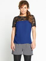 Thumbnail for your product : Coleen Lace Yoke Button Back Top