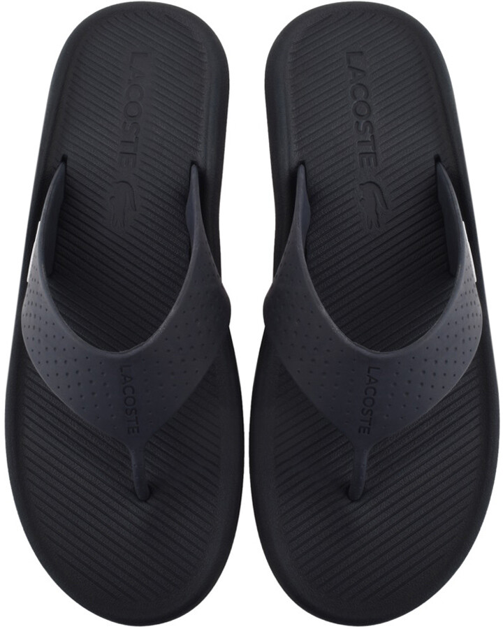 lacoste croco flip flops