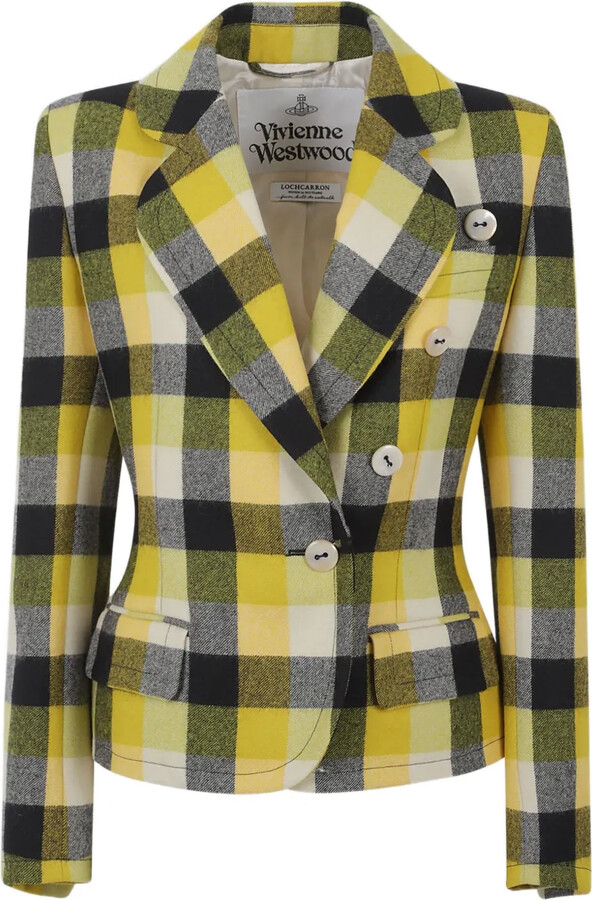 Vivienne Westwood Georgia check button blazer