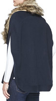 Thumbnail for your product : MICHAEL Michael Kors Faux-Fur-Collar Buckled Poncho, Women's