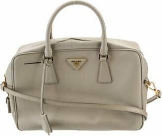 Prada Mini Saffiano Lux Bauletto Bag - Gold Handle Bags, Handbags -  PRA759565