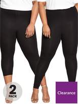 Thumbnail for your product : V By Very Curve Pack Of Leggings