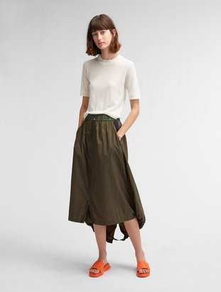 DKNY Pure Fishtail Skirt With Elastic Logo Waistband