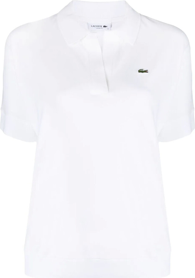 white lacoste polo shirt