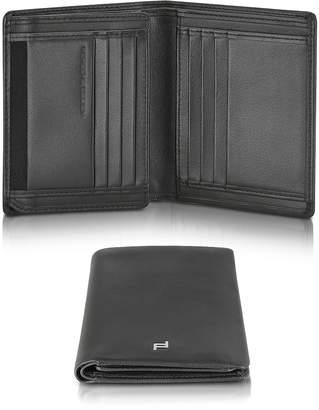 Porsche Design Touch Black Leather V11 Vertical Billfold Wallet