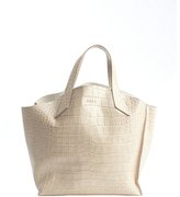 Thumbnail for your product : Furla pale grey croc embossed leather 'Jucca' shopper tote
