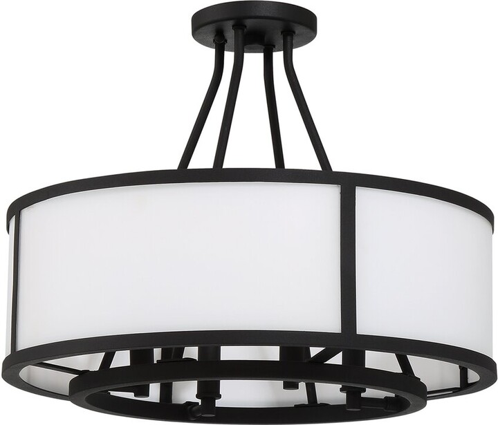 Crystorama Bryant 4-Light Black Forged Ceiling Mount