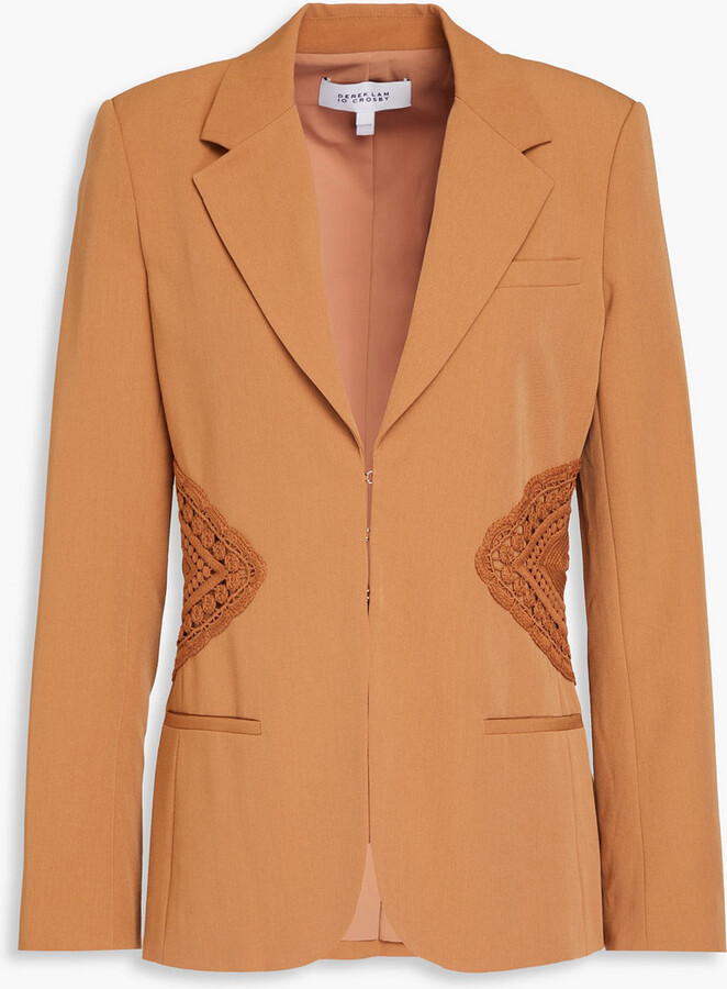 Derek Lam 10 Crosby Jad crochet-trimmed twill blazer