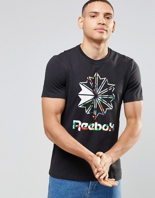 Reebok Large Starcrest T-Shirt In Black AX8753