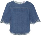 Thumbnail for your product : See by Chloe Scalloped denim top