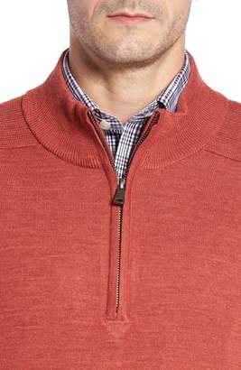 Cutter & Buck Douglas Quarter Zip Wool Blend Sweater