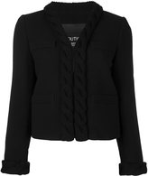 Boutique Moschino Cable Knit Trim Jacket