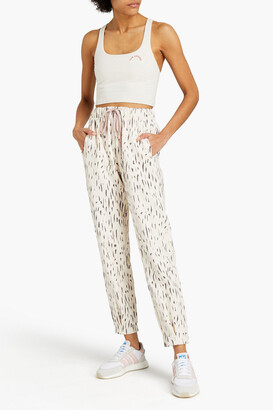 The Upside Printed French cotton-terry track pants