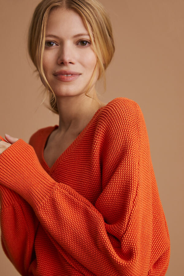 plus size orange sweater