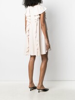 Thumbnail for your product : Alexander McQueen Short-Sleeve Pleated Babydoll Dress