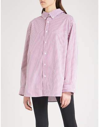 Balenciaga Loose-fit striped cotton shirt