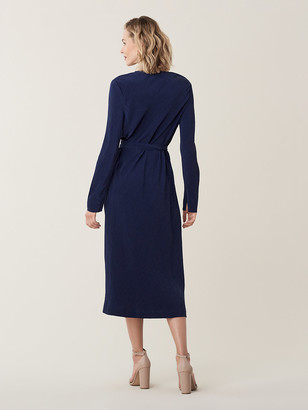 Diane von Furstenberg Tilly Crepon Midi Wrap Dress