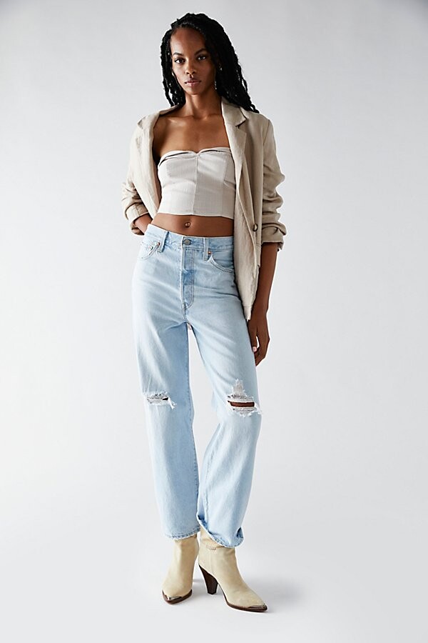 Levi's Ribcage Straight Ankle Jeans by at Free People - ShopStyle