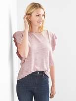 Thumbnail for your product : Softspun flutter sleeve top
