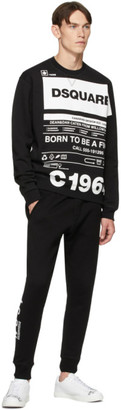 DSQUARED2 Black Cool Fit Logo Graphic Sweatshirt