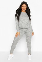 Thumbnail for your product : boohoo Plus Rib Top And Jogger Co-Ord