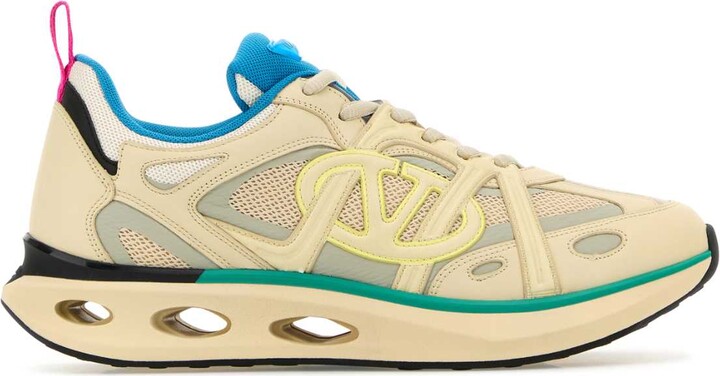 Valentino Garavani Multicolor Leather And Fabric Vlogo Easyjog Sneakers
