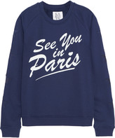 Thumbnail for your product : Zoe Karssen See You In Paris appliquéd cotton-blend jersey sweatshirt