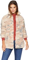 levi's women's oversized acid washed cotton sherpa trucker jacket
