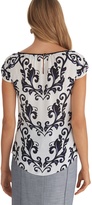 Thumbnail for your product : White House Black Market Silk Scroll Printed Blouse