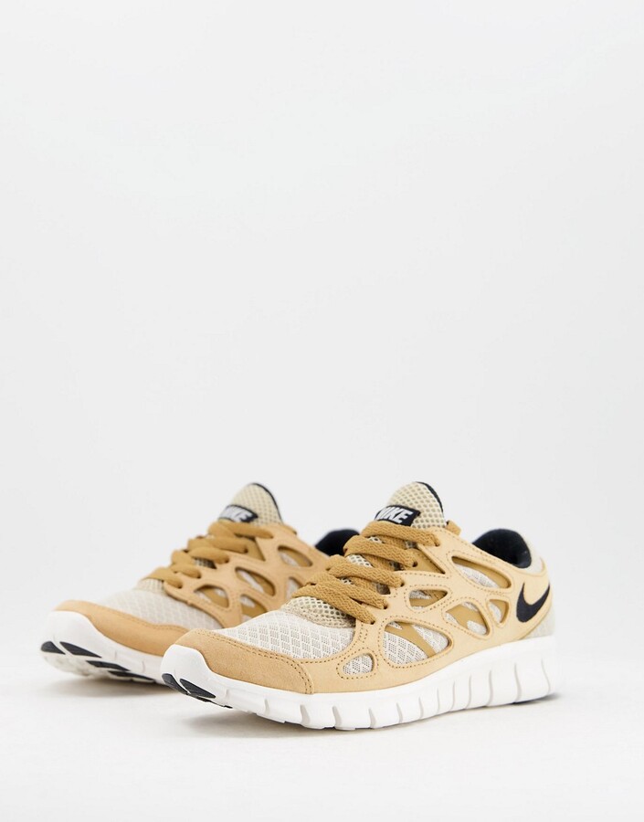 Nike Free Run 2 sneakers in rattan/wheat - BROWN - ShopStyle
