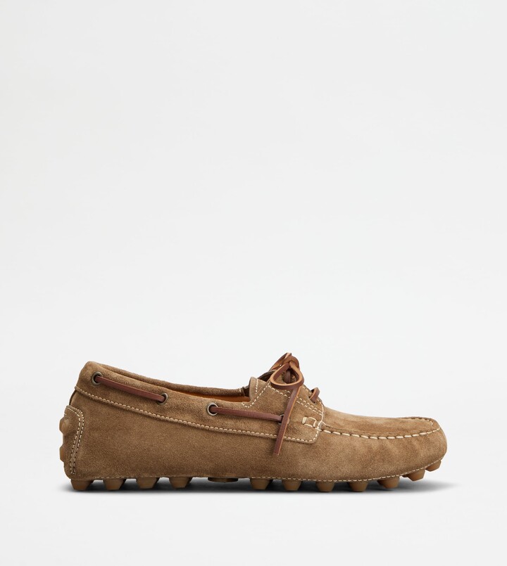 Tod's Boat Gommino Bubble Loafers in Suede