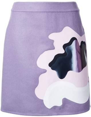 Mary Katrantzou 'Peridot' reflective applique skirt