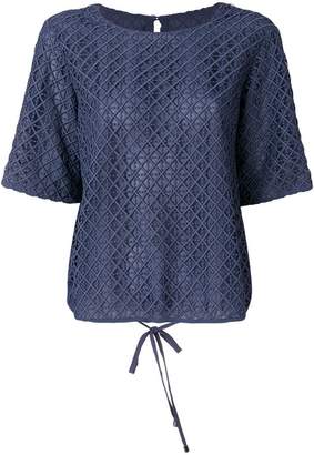 Emporio Armani geometric lace blouse