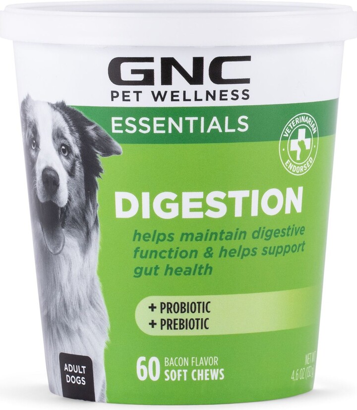 GNC Pets ESSENTIALS Digestion Soft Chews Dog Supplement, 60 count