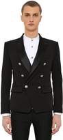 Thumbnail for your product : Balmain DOUBLE BREASTED WOOL GABARDINE JACKET
