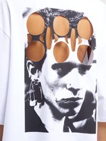 Thumbnail for your product : Raf Simons Pierced Mouth Guy Cotton T-shirt - White Multi