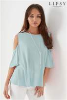 Thumbnail for your product : Next Lipsy Cold Shoulder Flute Sleeve Necklace Top - 4