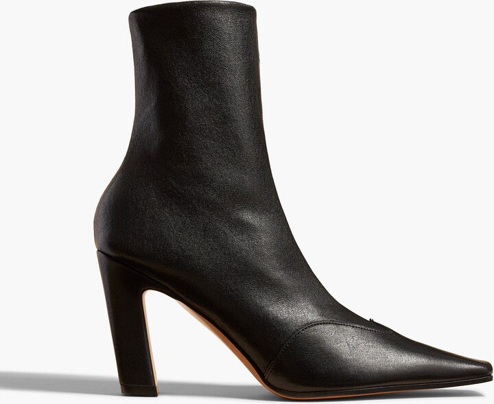 KHAITE Nevada Stretch High Boot in Black Nappa Leather