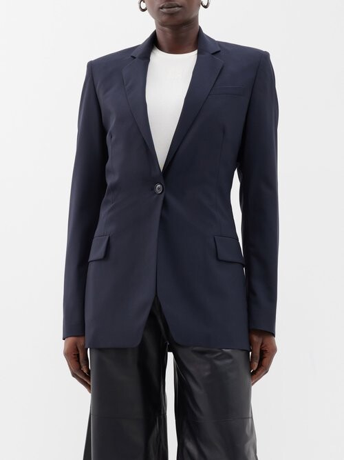 LOEWE Slit-elbow wool-blend twill blazer 【公式通販】