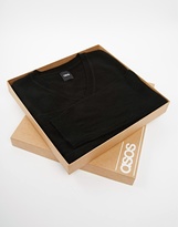 Thumbnail for your product : ASOS Merino V Neck Sweater in Gift Box