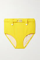 Thumbnail for your product : Solid & Striped The Annie Ribbed Bikini Briefs - Bright yellow - x small