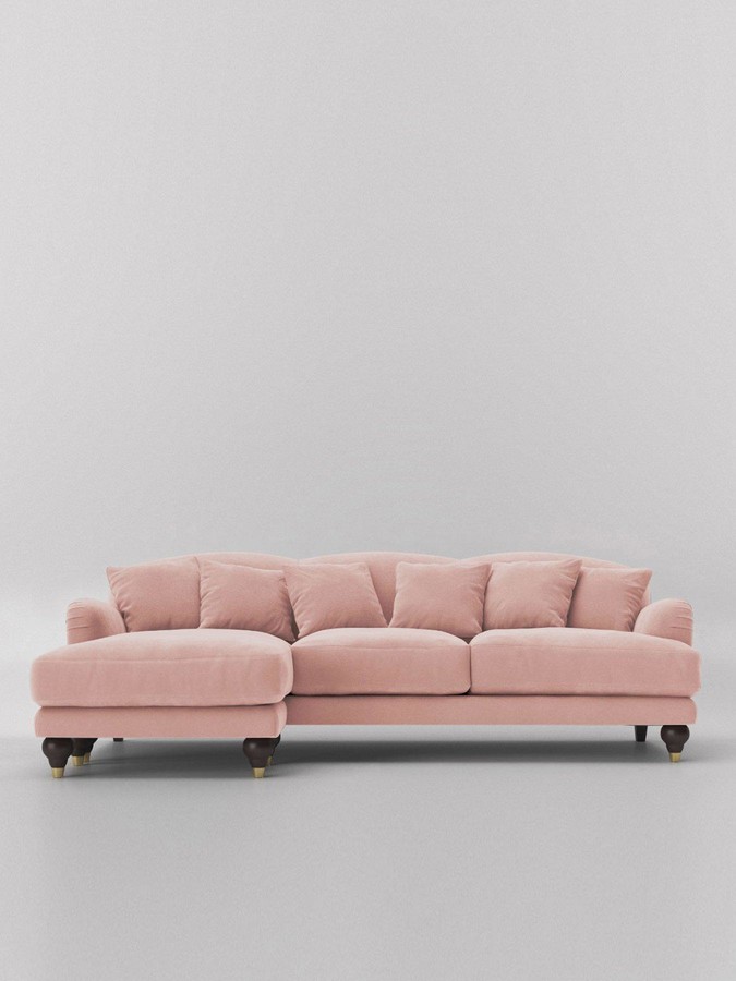 Swoon Holton Fabric LeftHand Corner Group Scatter Back Sofa