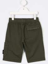 Thumbnail for your product : Stone Island Junior logo patch track shorts